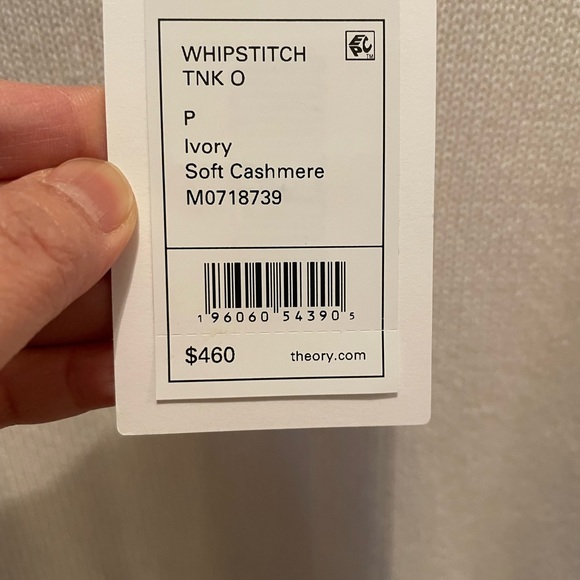 NWT Theory whipstitch cashmere turtleneck sweater size P - Picture 4 of 5